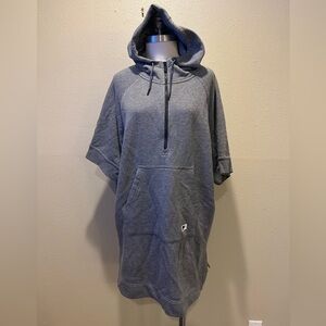 Nike Women's Sweatshirt Modern Poncho Hoodie 803610-010 Size Medium Tall Gray